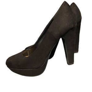 Call it Spring black velvet high heels